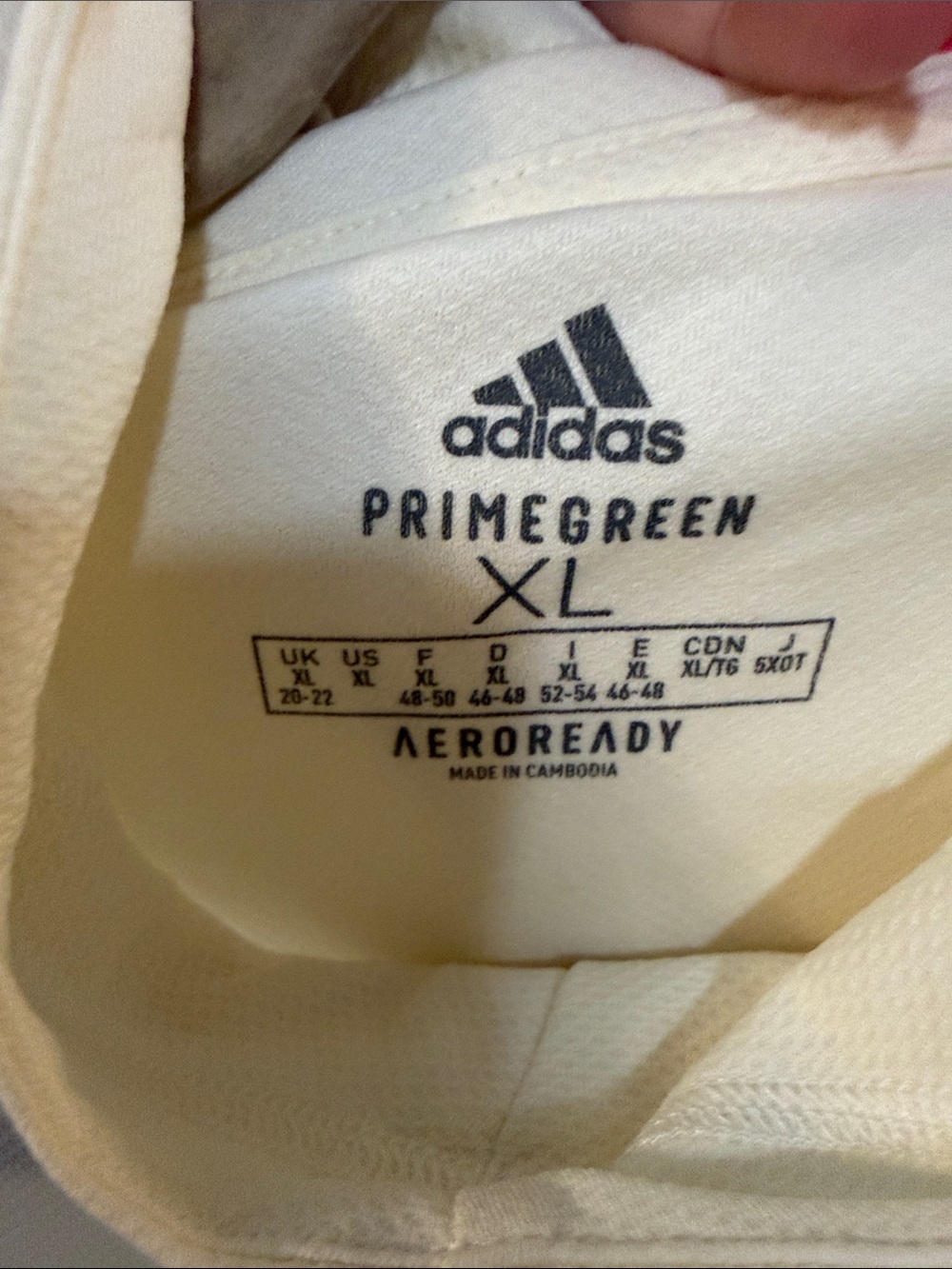 adidas Cream Pullover with Black Trefoil Logo - Picture 3 of 3